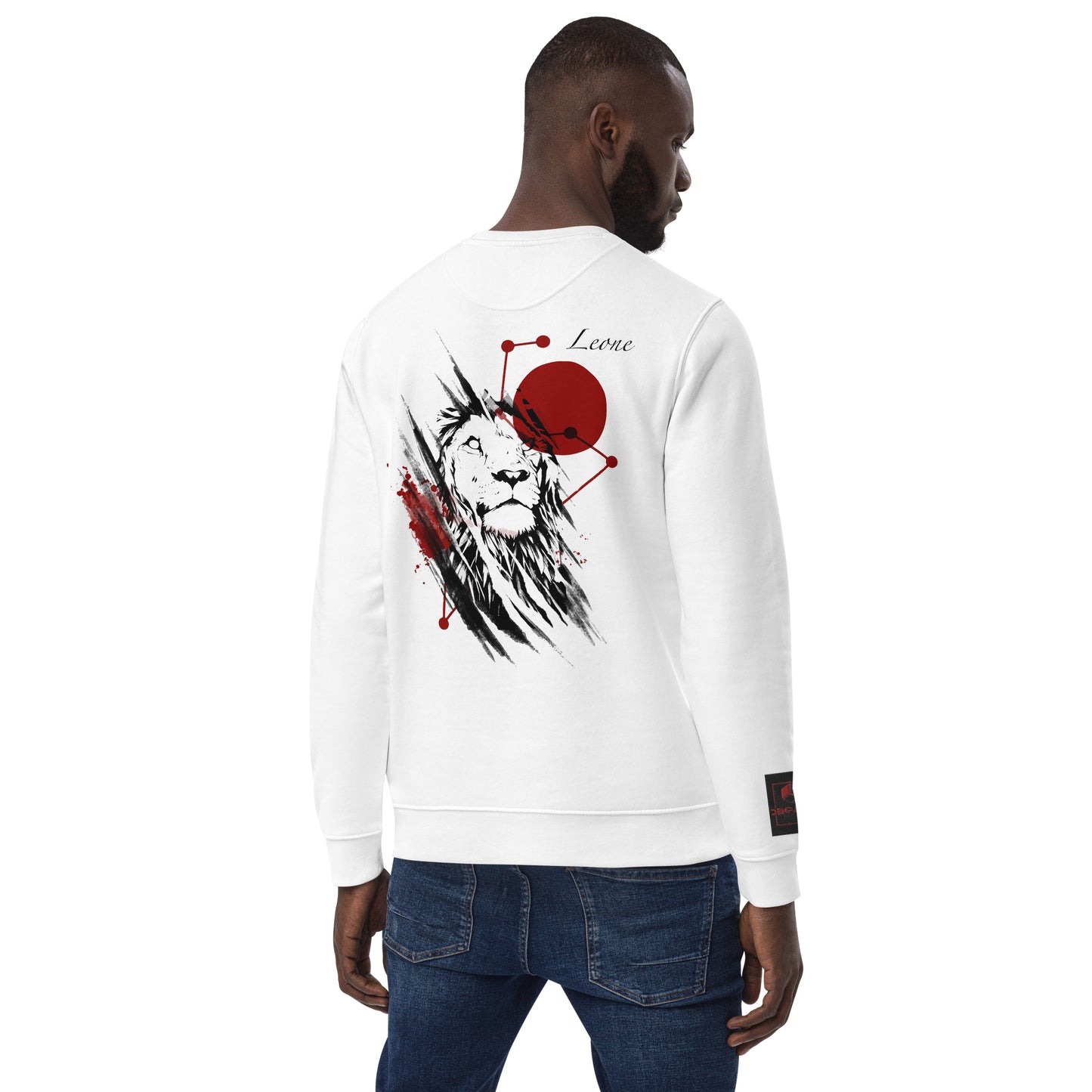 Lion zodiac sign men's organic sweatshirt